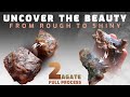 Polishing Stunning Agates - Real-Time Beauty Reveal!