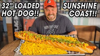 Ninth Street’s 3kg Loaded Hot Dog Challenge on Sunshine Coast Is So Tough That People Quit Trying!!