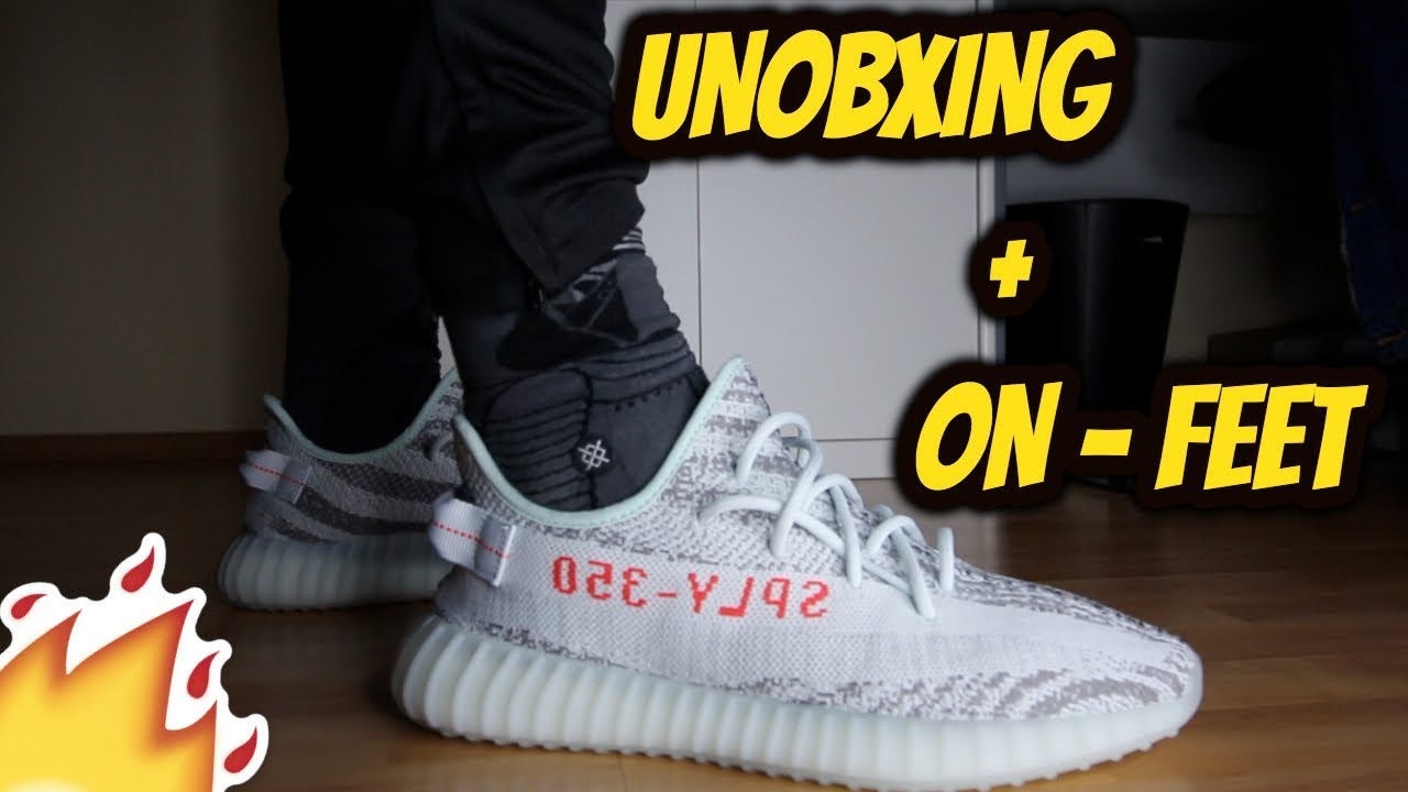 ADIDAS YEEZY 350 V2 "BLUE TINT" REVIEW / ON-FEET -