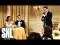 John Mulaney's best man eyes his bride in a 'Saturday Night Live' wedding toast