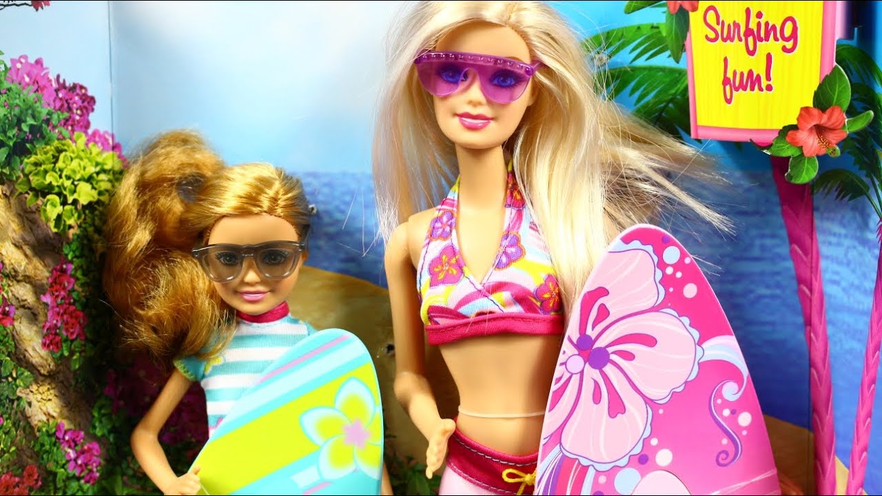 Surfing Barbie & Stacie Doll / Серфинг Барби и Стейси - Barbie Sisters /  Барби сестры - CBR15 