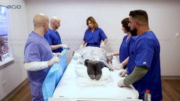 Prone positioning with use of slide sheets - Prone to supine | Patient Handling | Arjo Global