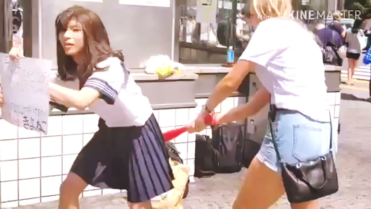 Jkコスプレ男の娘が金髪の外国人美女から尻バットからのハイテンション Youtube