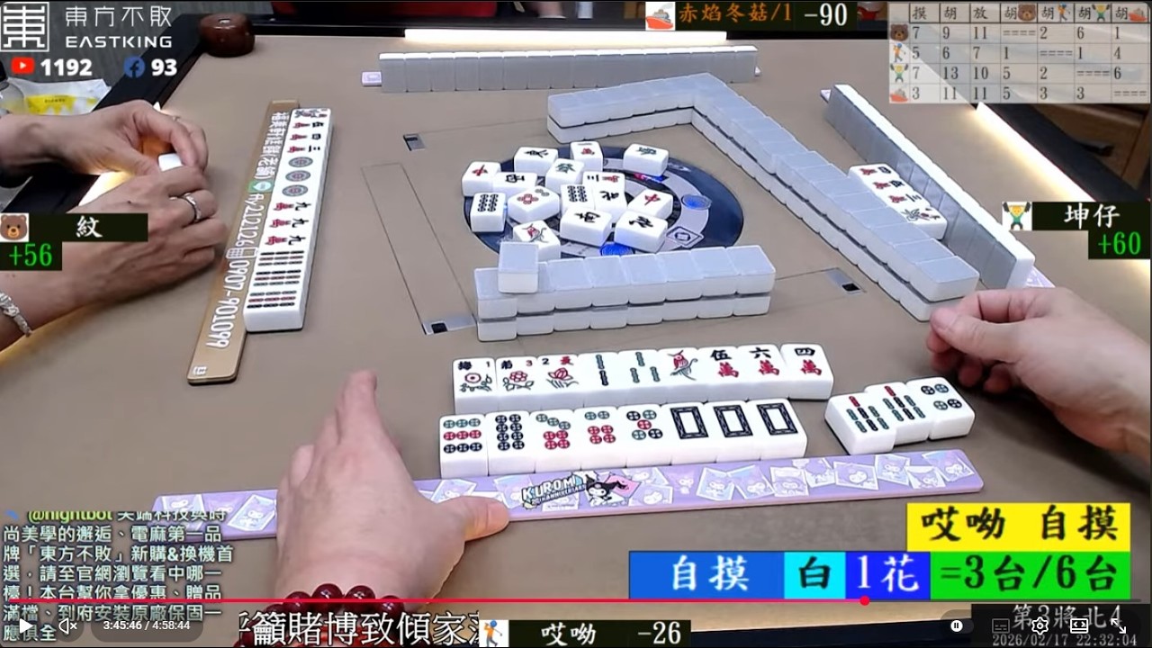 哎唷好久不見打八卦山麻將 紋 哎呦 坤仔 赤焰冬菇 260217晚