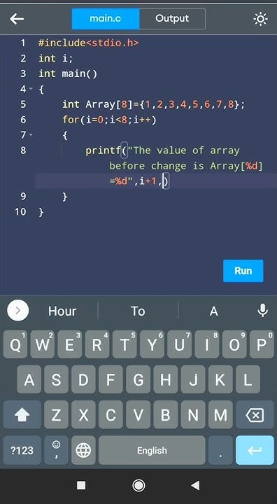 how to reverse an array in c programming language||#codingshorts # ...
