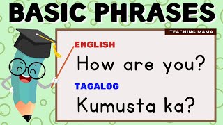 BASIC PHRASES | English  Tagalog | Learning Video | Teaching Mama