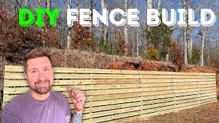 DIY FENCE BUILD | I built a fence over 2 days!