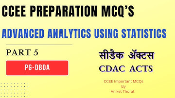 CDAC | PG-DBDA | CCEE Preparation MCQ
