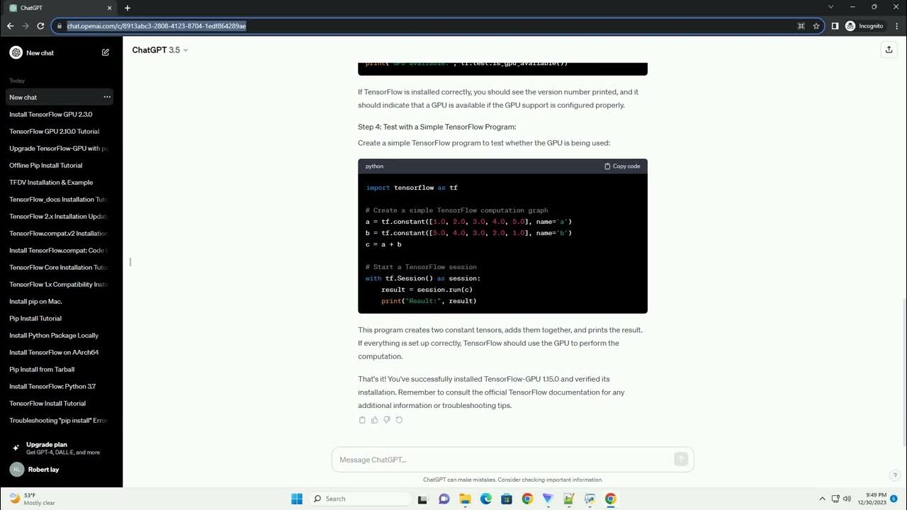 Tensorflow Gpu 1.15