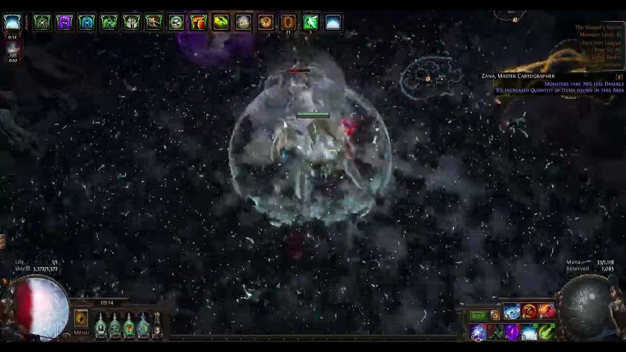 POE 3.20 Spark Trickster Uber Elder in Shaper Realm YouTube