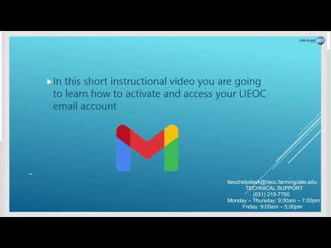 LIEOC Email Account Activation Video - English