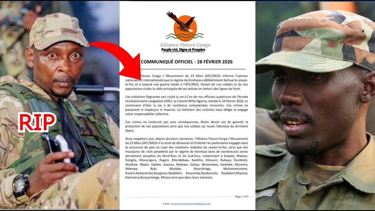 BIDASUBIRWAHO WILLY NGOMA YARAPFUYE💔 BYMEJWE MU ITANGAZO RYIHUTIRWA RYA M23. BITE BYA GEN. MAKENGA