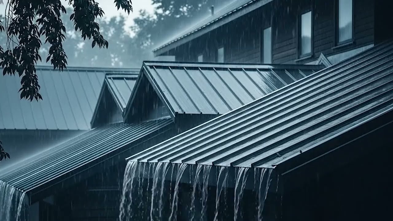 Sleep Achievement | Intense Rain & Thunder on Old Tin Roof in Forest
