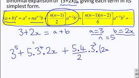 Revision of A level binomial expansions - questions and answers 3