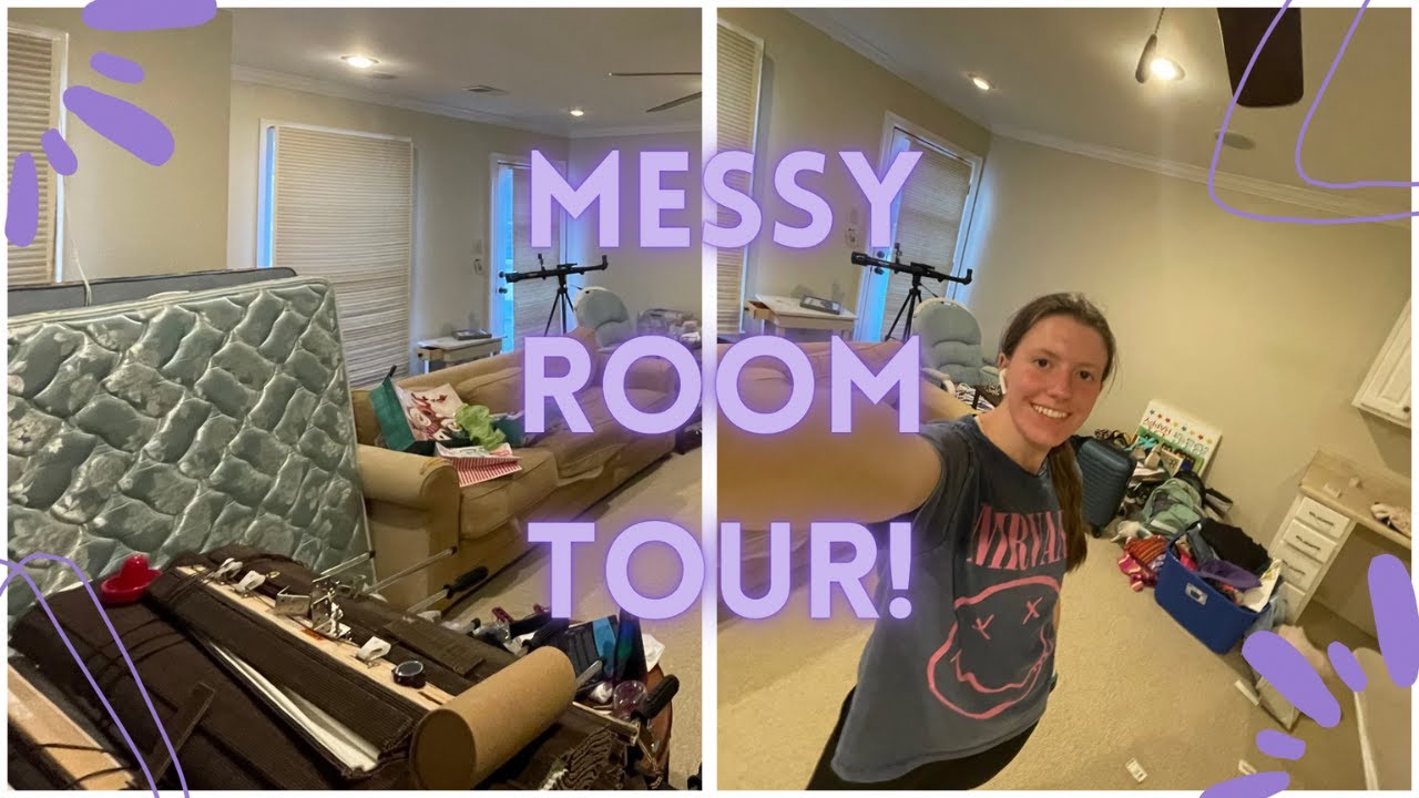 MESSY ROOM TOUR - YouTube