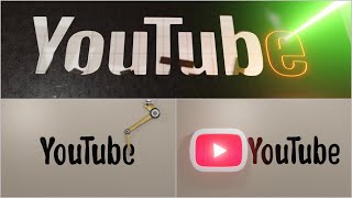 YouTube Logo Intro - Laser cutting \& wall painting
