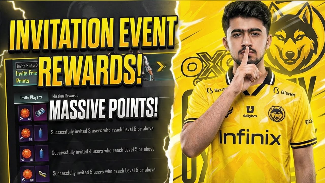BGMI New Invitation Event Explained! 😍 Get FREE Rewards & Massive Points | OXY Gaming 