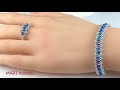 クリスタルビーズで作るお揃いのアクセサリー//Crystal beads〜bracelet and ring set