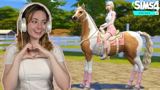 THE NEW DREAM HORSE GAME! - Sims 4 Horse Ranch Expansion #ad | Pinehaven screenshot 5