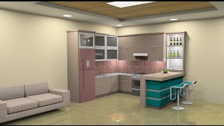 Sketchup interior tutorial make a kitchen