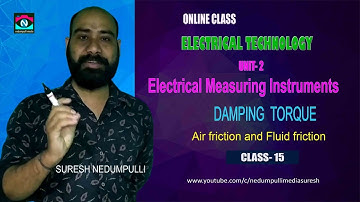 Electrical measuring instruments/ Damping torque/ online class by Suresh nedumpulli
