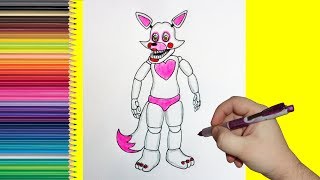 Как нарисовать Мангл, ФНаФ, How to draw Mangle, FNaF