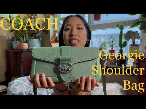 Coach Georgie Shoulder Bag in Colorblock Pebble Leather Kelp Green, Bl –  Essex Fashion House