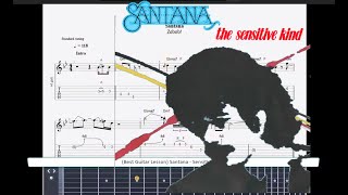 ( Best Guitar Lesson ) Santana -  Sensitive Kind (distortion)