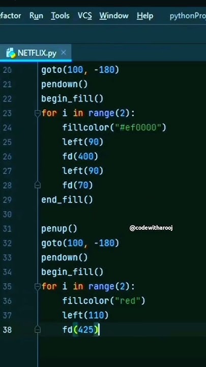 Netflix logo #python #pythontutorial #pythonprogramming #netflix #logo ...