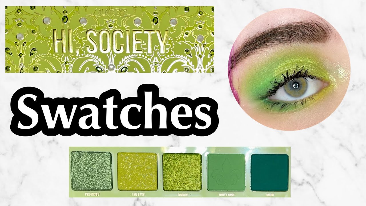Colourpop Hi Society Eyeshadow Palette Swatches