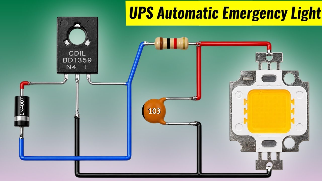 Automatic UPS Emergency Light with Battery Charging