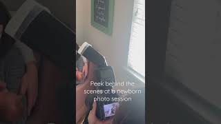 Behind the scenes at a lifestyle newborn photography session #newbaby #okc #okcphotographer