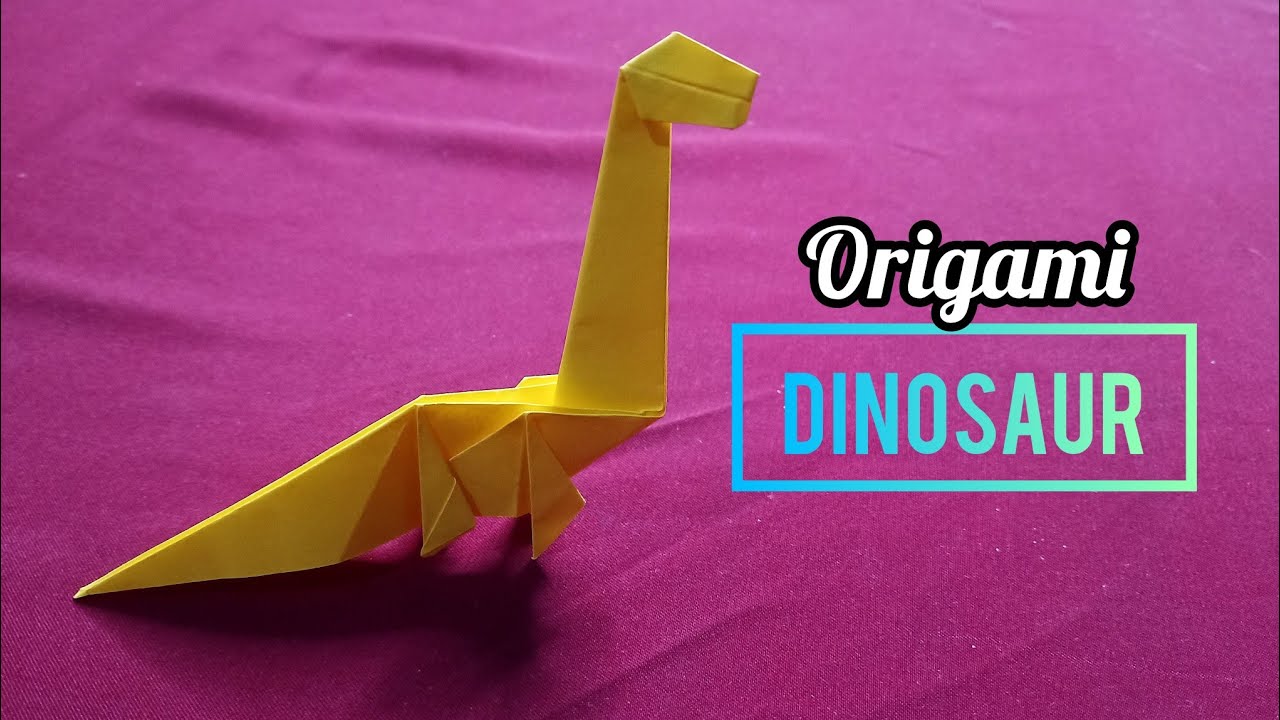 How To Make an Easy Origami Dinosaur Cara Membuat Origami Dinosaurus