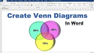 Draw this Venn Diagram in Word #msoffice #presentation