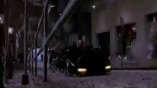 BATMAN RETURNS 1992 THE BATMOBILE ROCKETS AT GOTHAM PLAZA