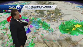 Overcast brings rain and mountain snow to New Mexico