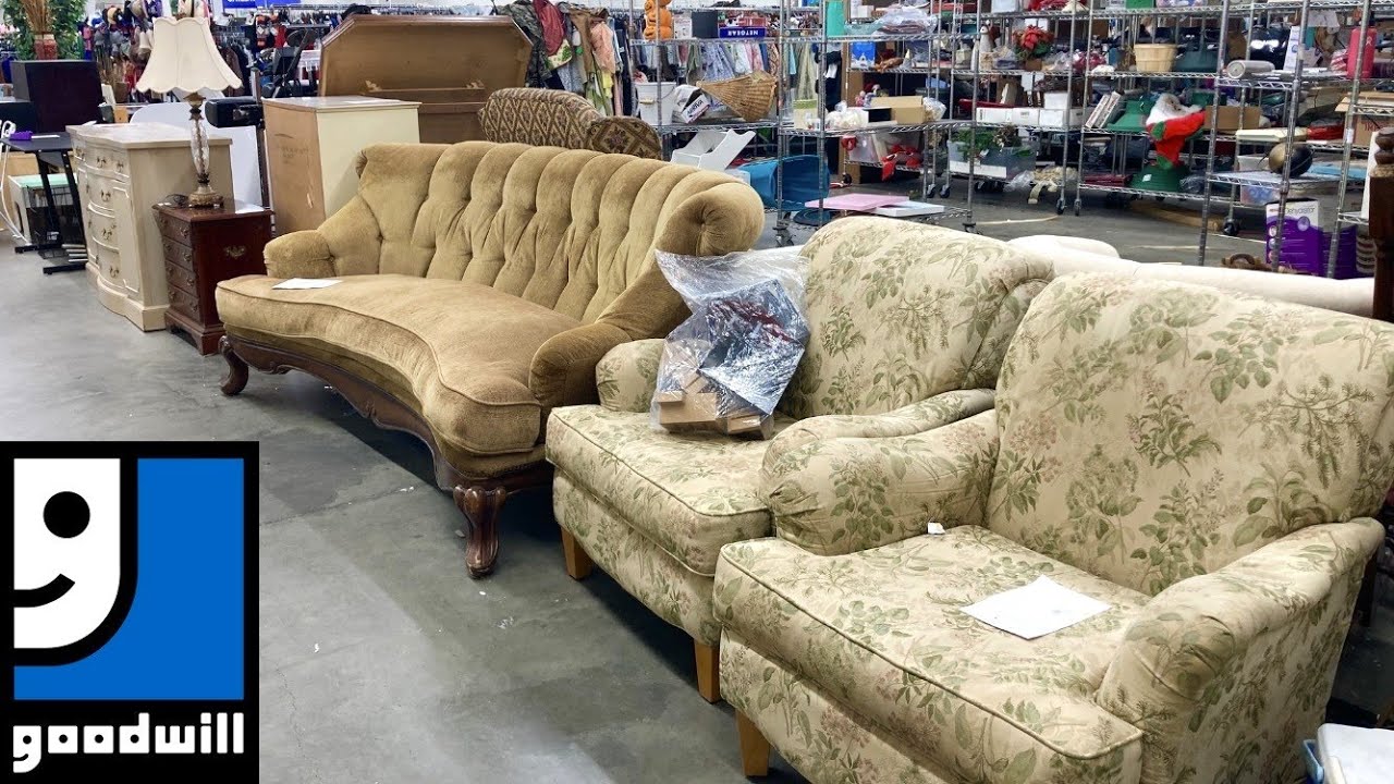 GOODWILL SHOP WITH ME SOFAS FURNITURE CHRISTMAS DECORATIONS KITCHENWARE SHOPPING STORE WALK THROUGH