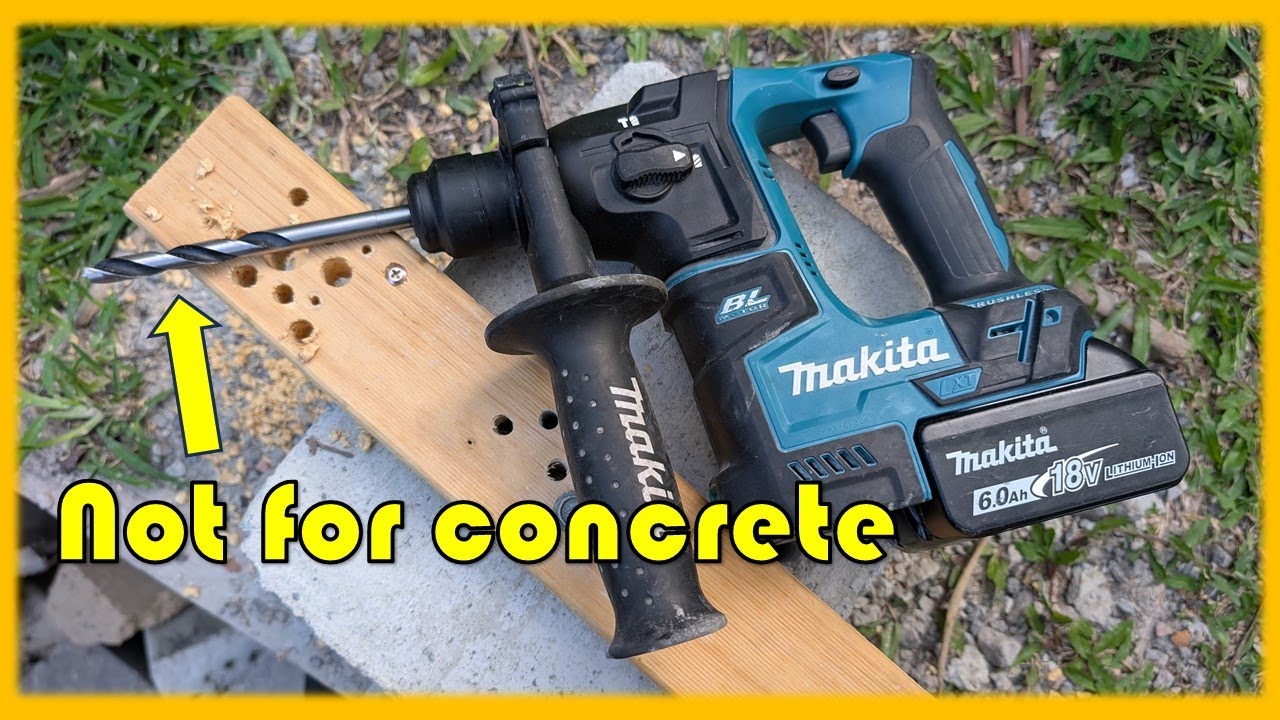How to drill wood with an SDS hammer drill? - YouTube