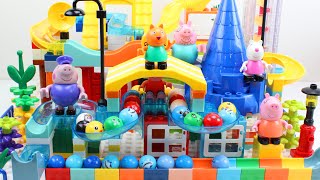 Marble Run Race ASMR ☆ Satisfying DIY Lego Duplo Building Blocks & Peppa Pig & Marble Rush Set #27 screenshot 3