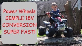 How to Make Power Wheels Faster with Easy 18v Conversion