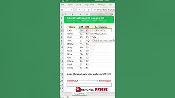 tips buat status lulus dan tidak lulus dari fungsi IF dan OR #shorts #excel  #dataanalysis