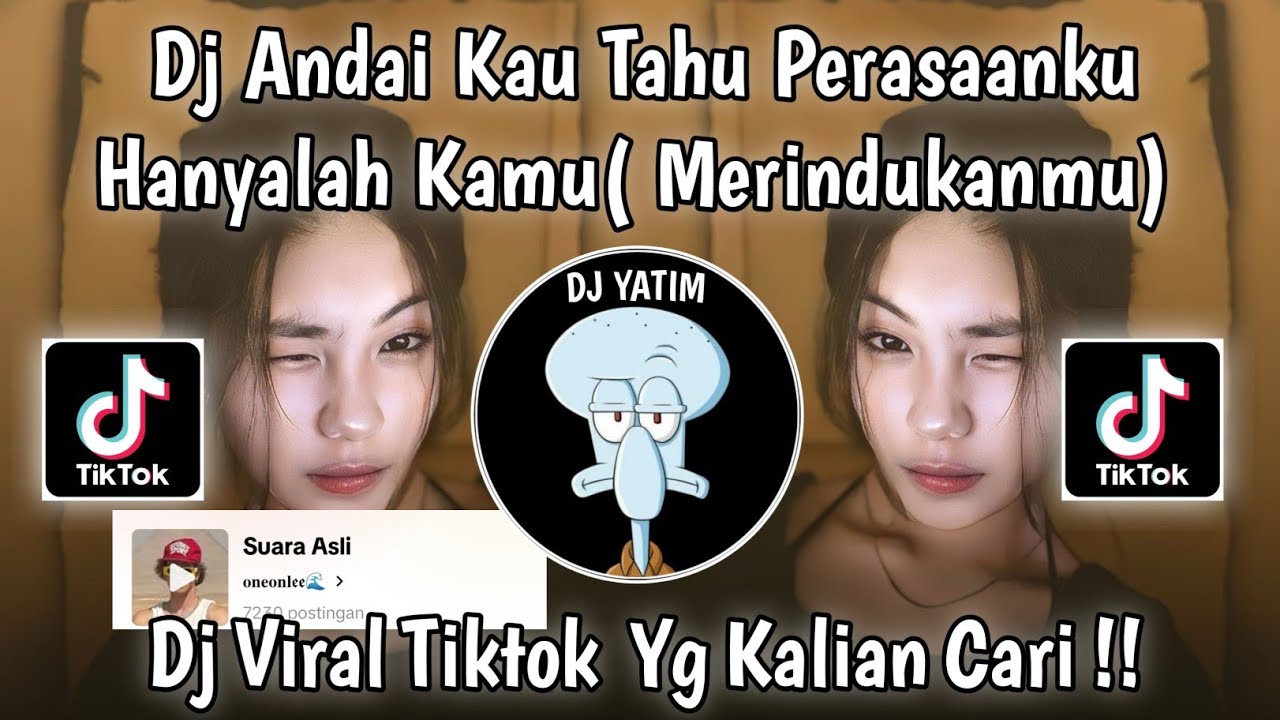 DJ ANDAI KAU TAHU PERASAANKU HANYALAH KAMU YANG AKU MAU | DJ MERINDUKANMU VIRAL TIKTOK TERBARU  2025