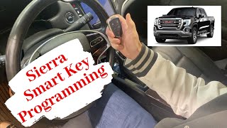 how to program a gmc sierra smart key remote fob 2019 - 2021