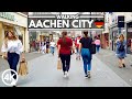 [4K] Walk in Aachen City Germany - Video Tour of Spa and Border City in 4K