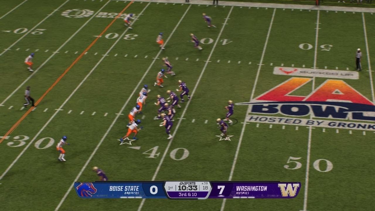 2025 LA Bowl Boise State vs Washington 1st Half Simulation - YouTube