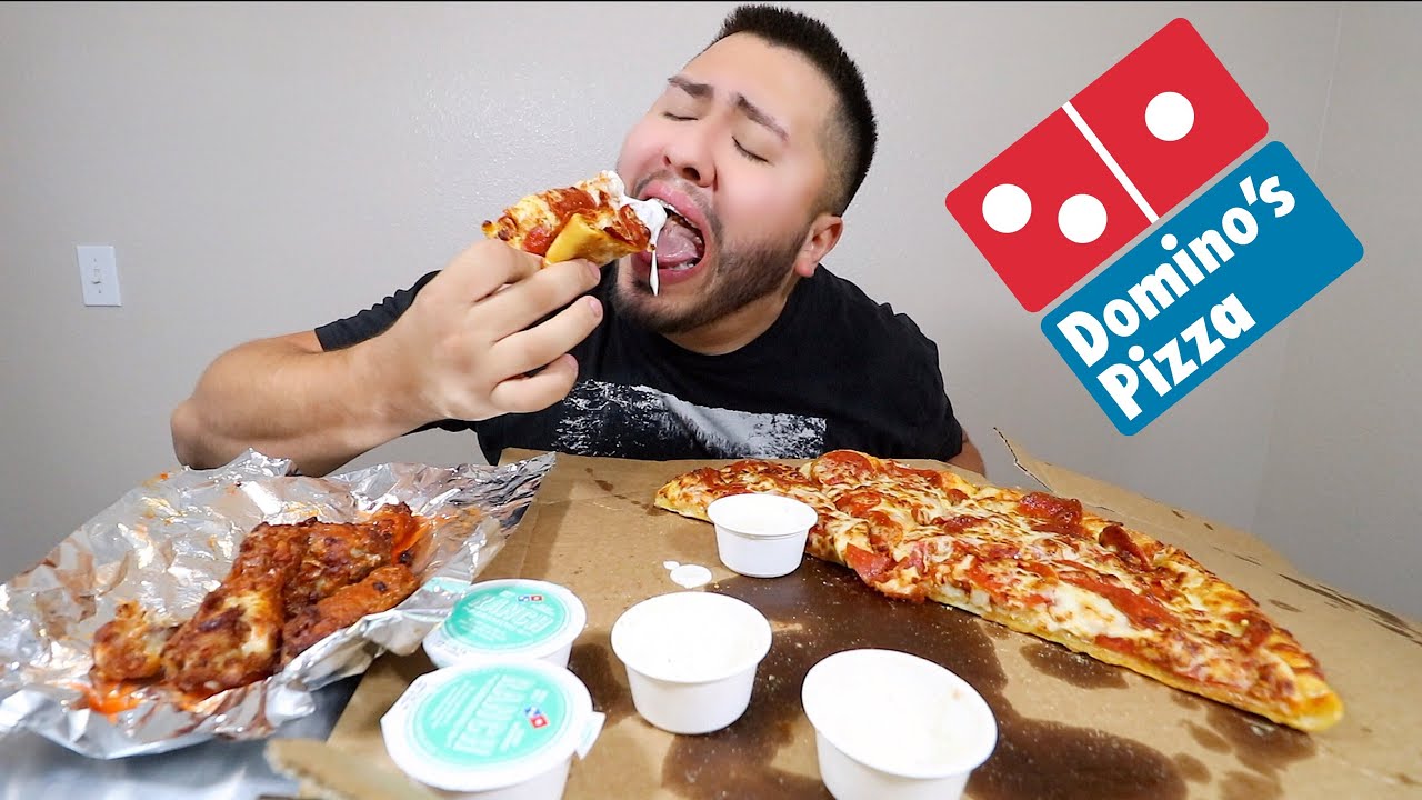 Dominos Pizza & Wings Mukbang