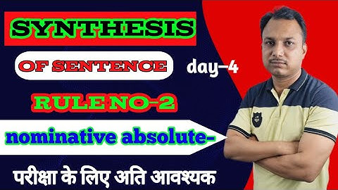 English grammar! synthesis of sentence ! nominative absolute!