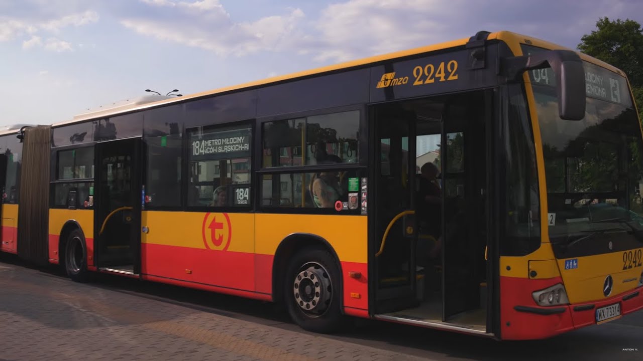 Poland, Warsaw, bus 184 ride from Szczęśliwice to Ordona-WSA