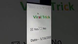 MS Word Secret Trick 🤫Add Checkbox ✅ & Date Picker 📅 like a pro. #tricks #viral #windows #msword