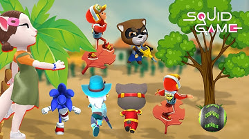 Subway Surfer vs Talking Tom Hero Dash Vs Sonic Dash vs Going Balls~ SQUID GAME FUNNY